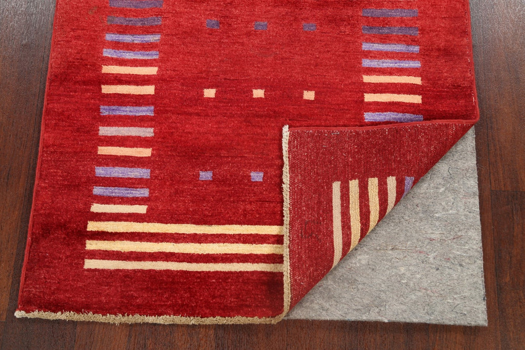 Contemporary Gabbeh Kashkoli Handmade Rug 3x4