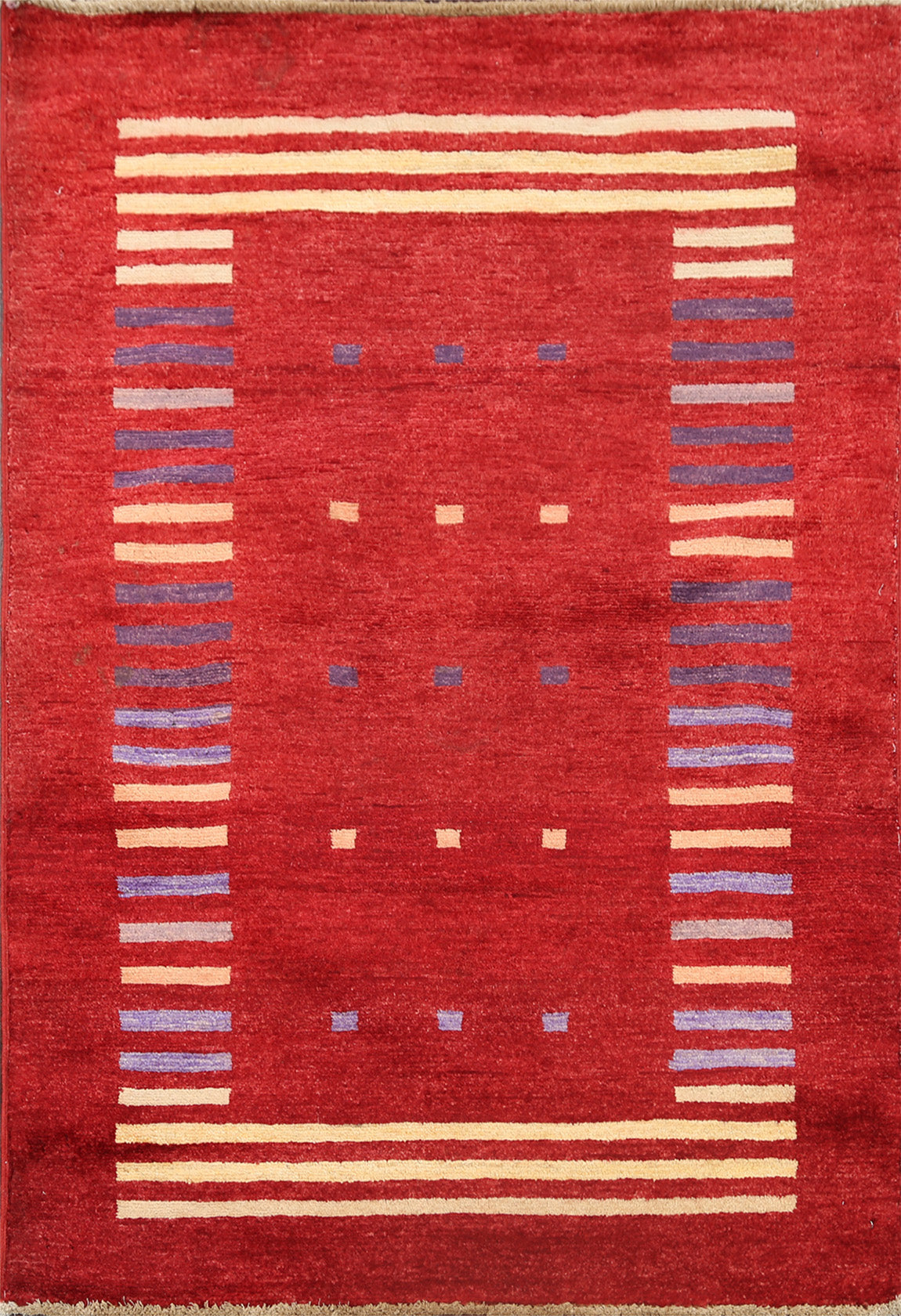 Contemporary Gabbeh Kashkoli Handmade Rug 3x4