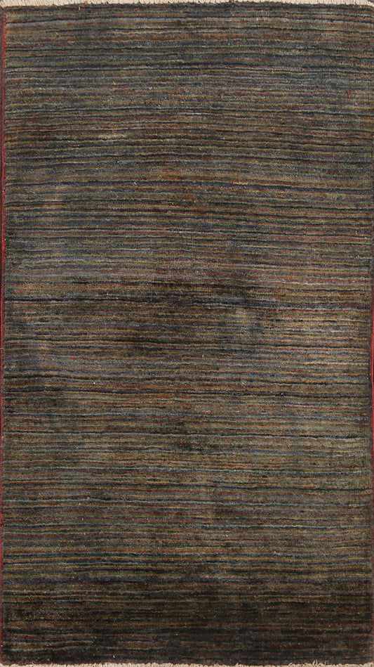 Stripe Modern Gabbeh Kashkoli Oriental Area Rug 2x4