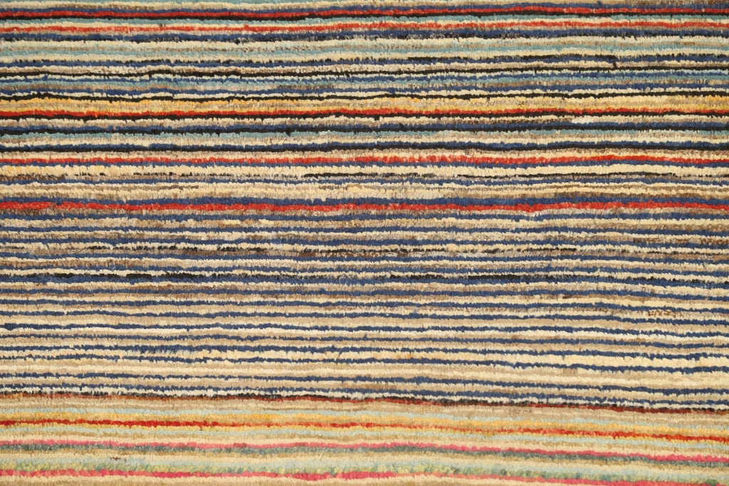 Stripe Contemporary Gabbeh Kashkoli Oriental Area Rug 3x4