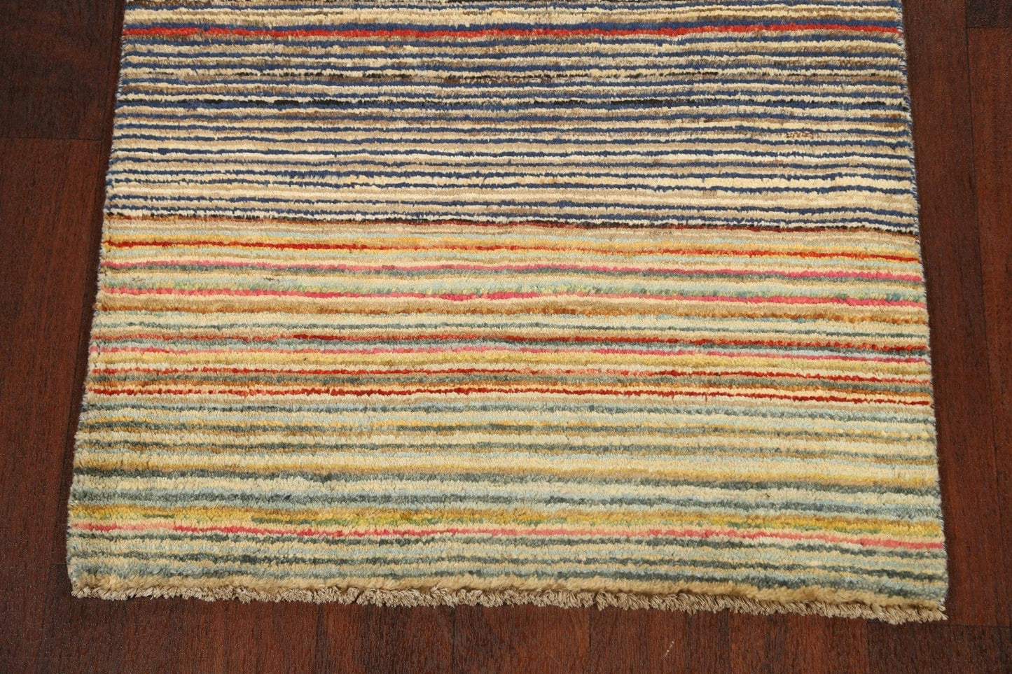 Stripe Contemporary Gabbeh Kashkoli Oriental Area Rug 3x4