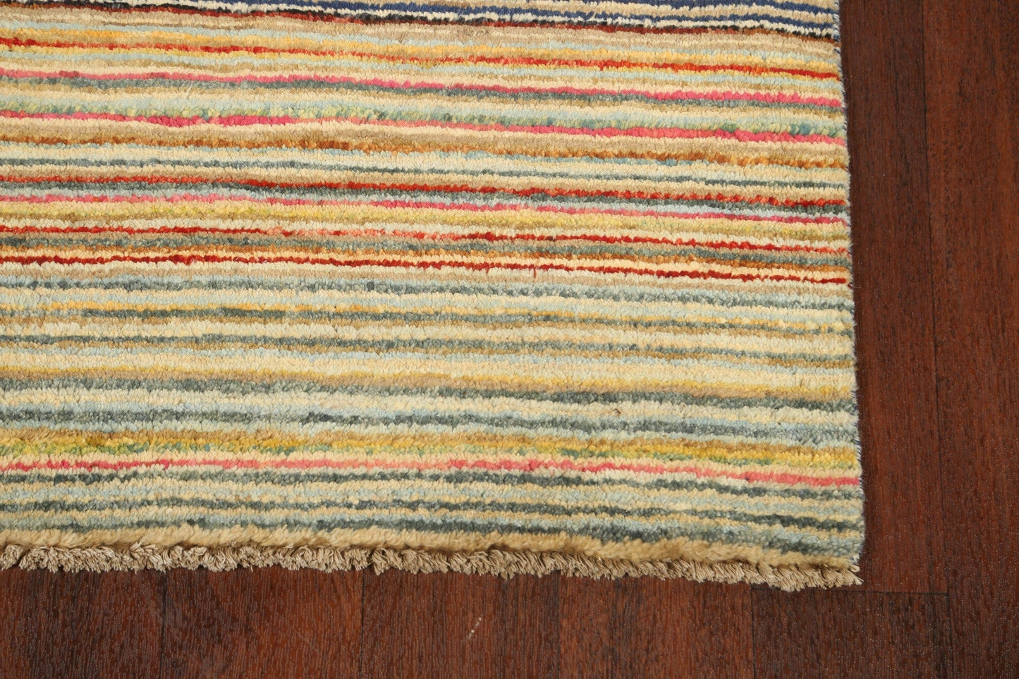 Stripe Contemporary Gabbeh Kashkoli Oriental Area Rug 3x4