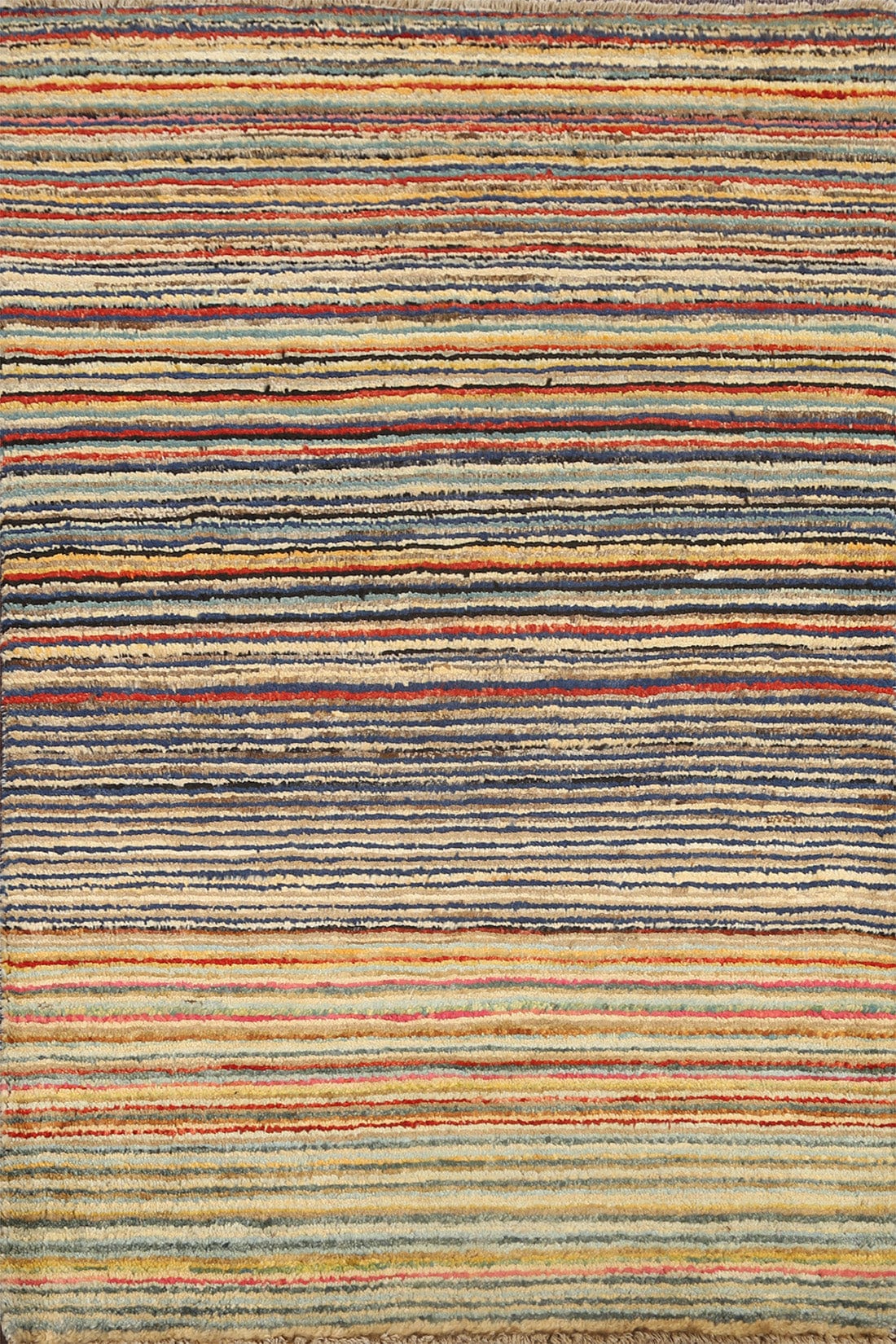 Stripe Contemporary Gabbeh Kashkoli Oriental Area Rug 3x4