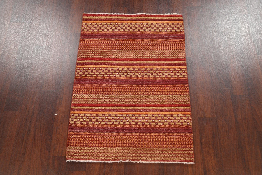 Contemporary Gabbeh Kashkoli Oriental Area Rug 3x4