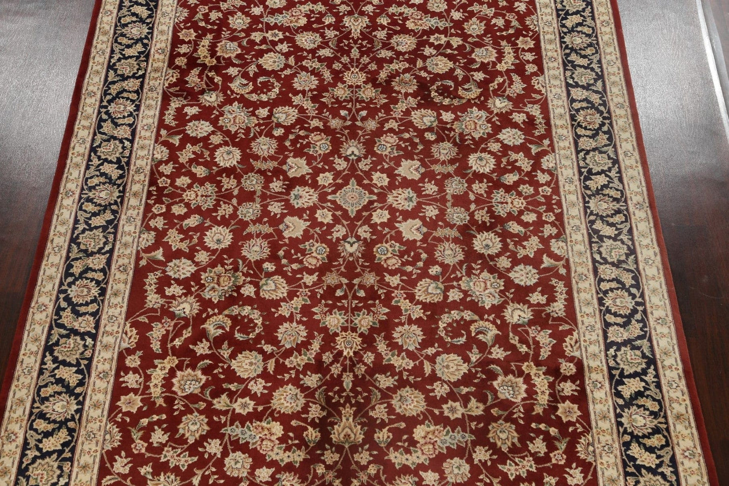 Vegetable Dye Wool/ Silk Floral Aubusson Oriental Area Rug 9x12