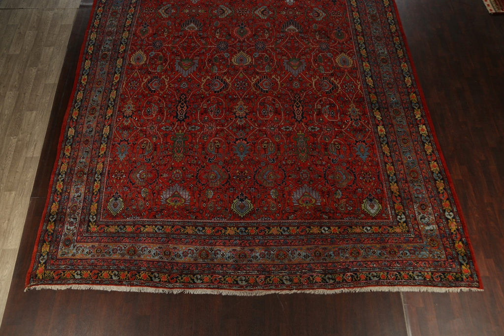 Antique 100% Vegetable Dye Bidjar Halvaei Persian Area Rug 14x24