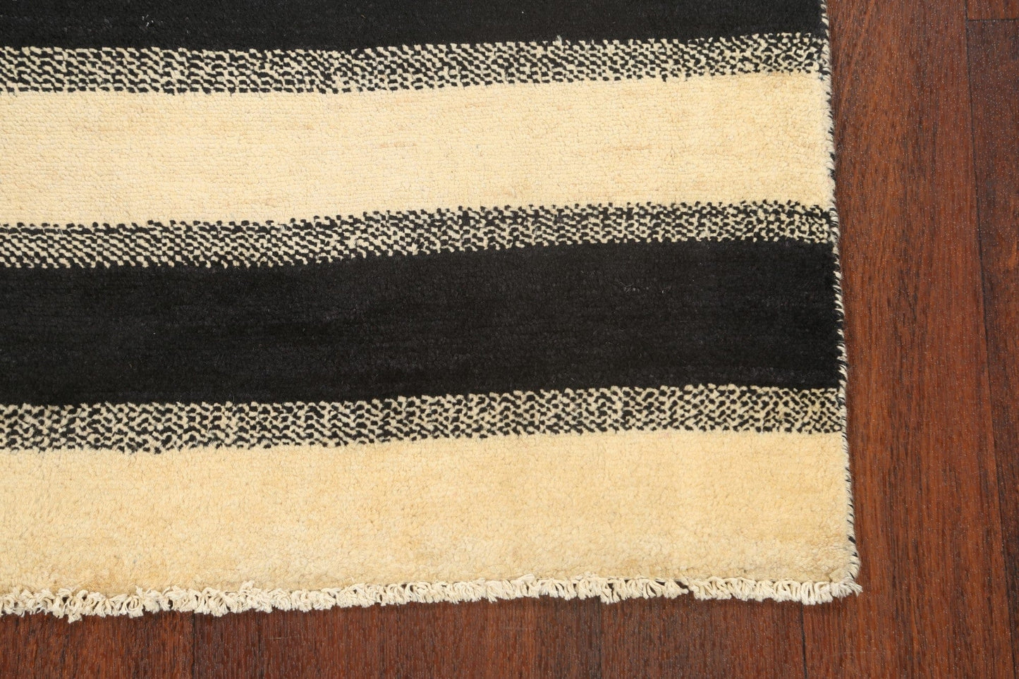 Stripe Modern Gabbeh Kashkoli Oriental Area Rug 3x4