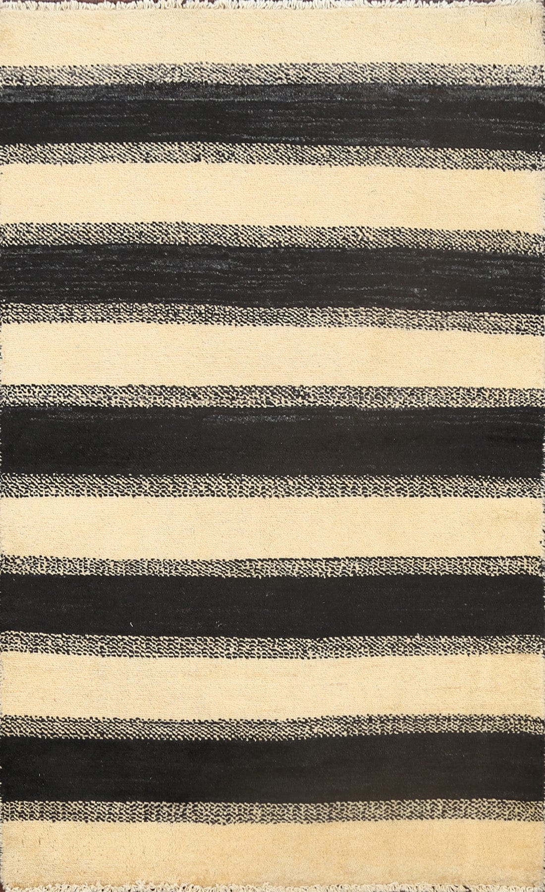 Stripe Modern Gabbeh Kashkoli Oriental Area Rug 3x4