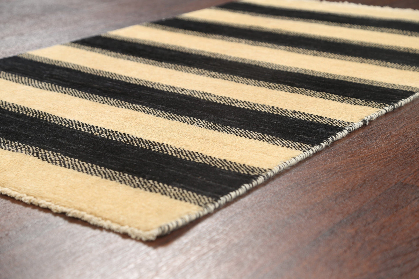 Stripe Modern Gabbeh Kashkoli Oriental Area Rug 3x4