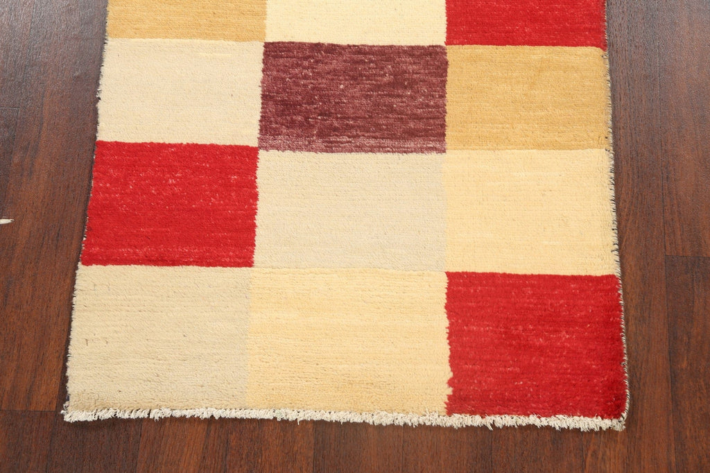 Checkered Gabbeh Kashkoli Oriental Area Rug 3x4