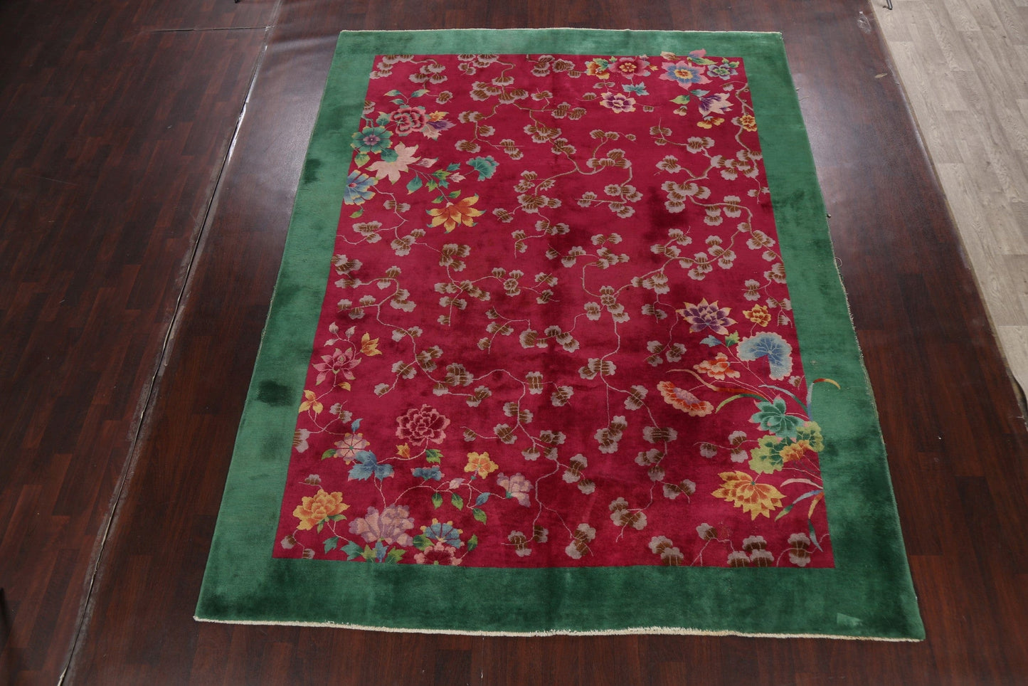 100% Vegetable Dye Art Deco Nichols Oriental Area Rug 9x11