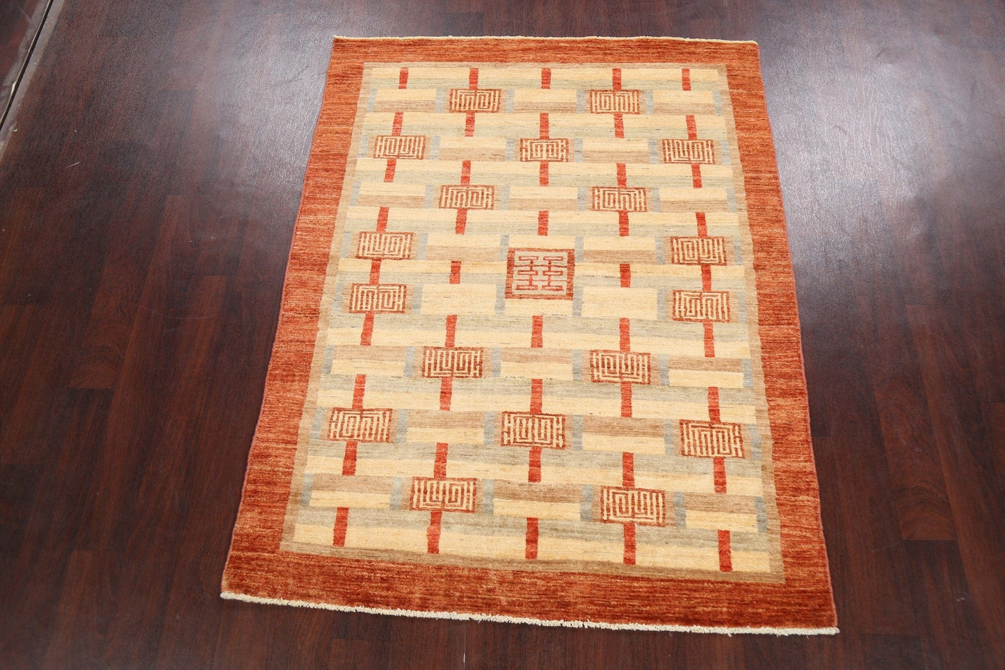 Geometric Gabbeh Kashkoli Oriental Area Rug 4x6