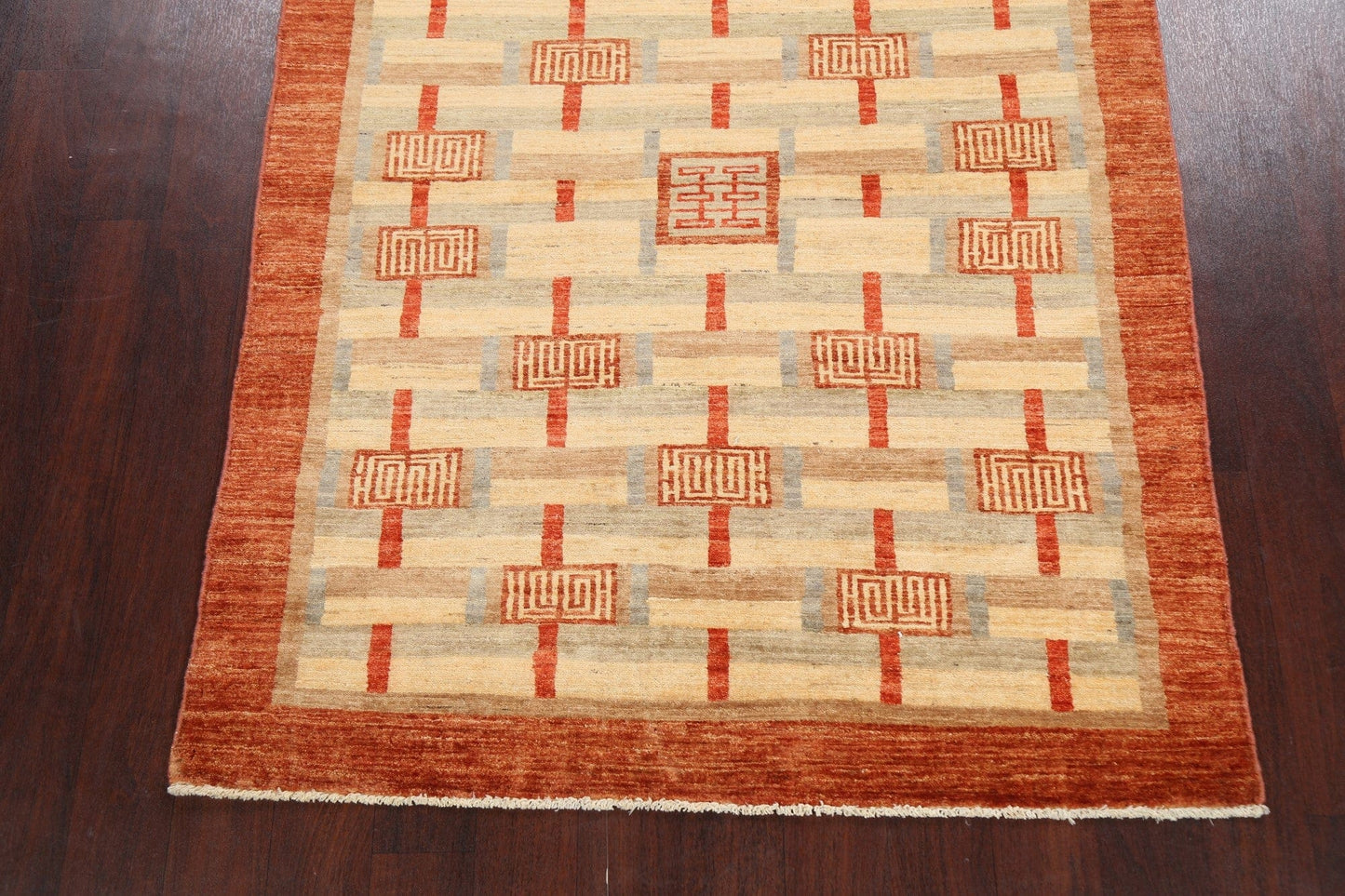 Geometric Gabbeh Kashkoli Oriental Area Rug 4x6