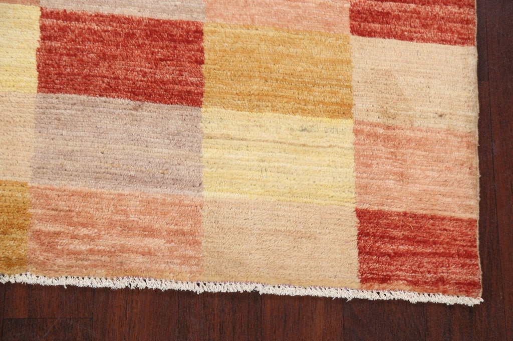 Checkered Modern Gabbeh Kashkoli Oriental Area Rug 5x7