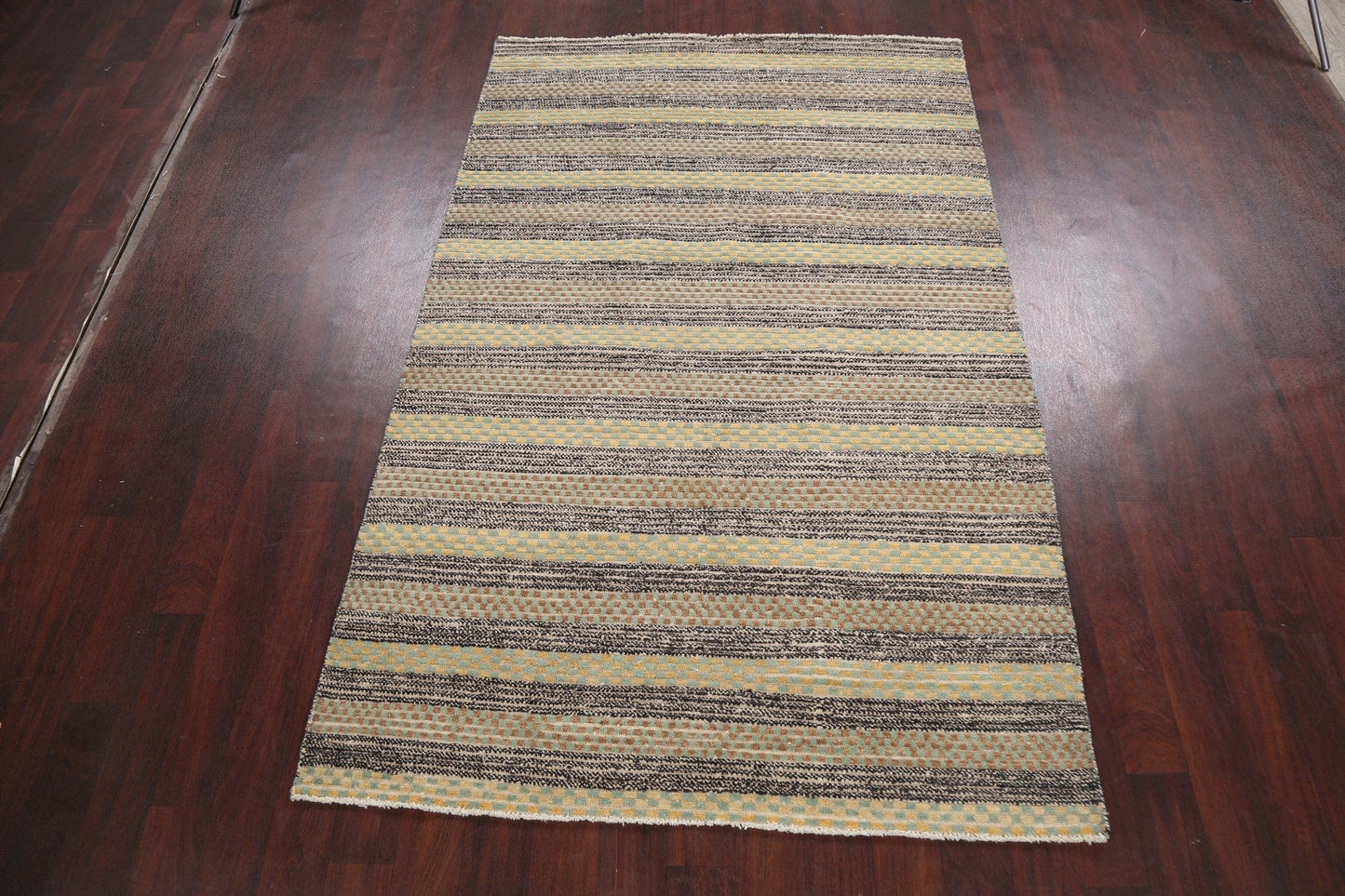 Stripe Contemporary Gabbeh Kashkoli Oriental Area Rug 5x8