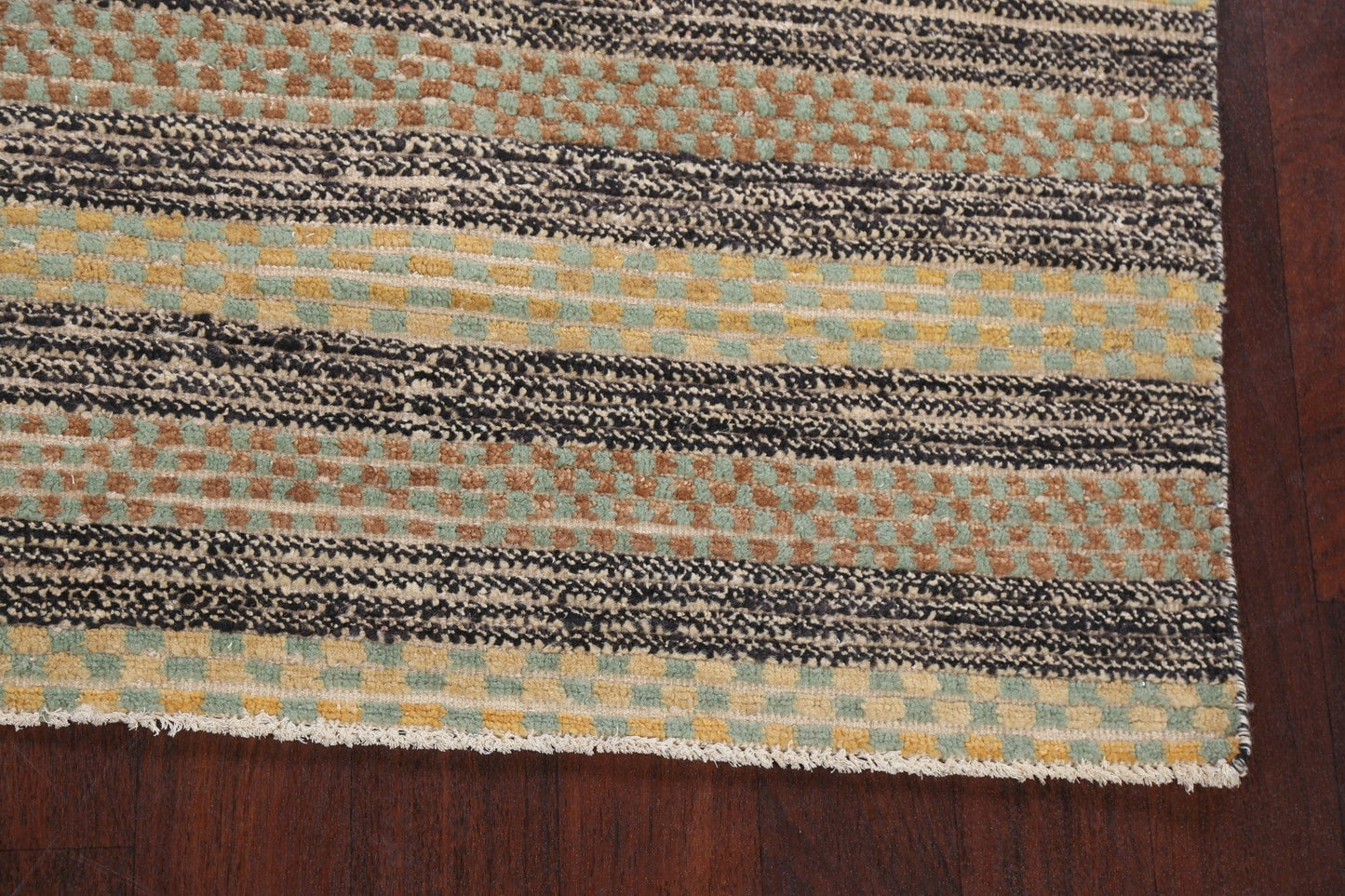 Stripe Contemporary Gabbeh Kashkoli Oriental Area Rug 5x8