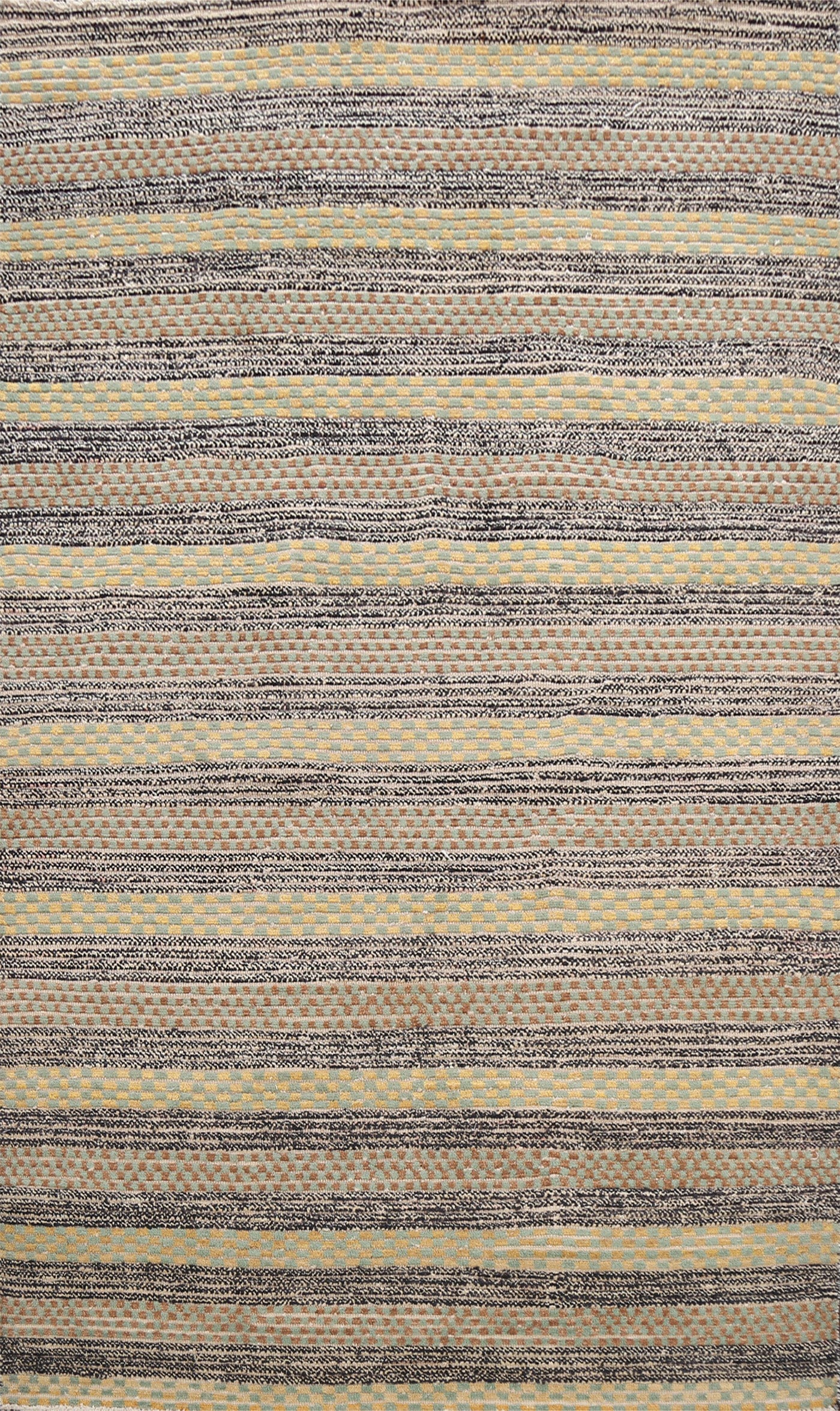 Stripe Contemporary Gabbeh Kashkoli Oriental Area Rug 5x8