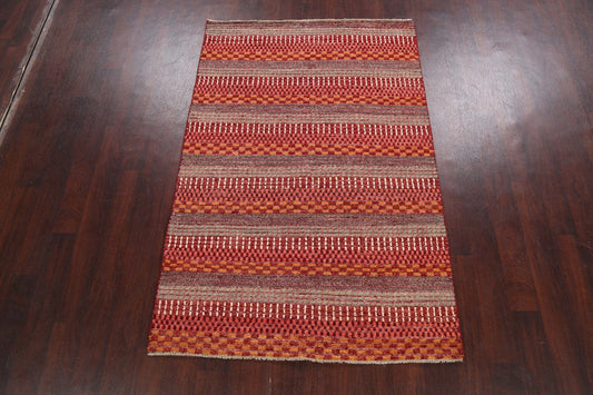 Contemporary Gabbeh Kashkoli Oriental Area Rug 4x6