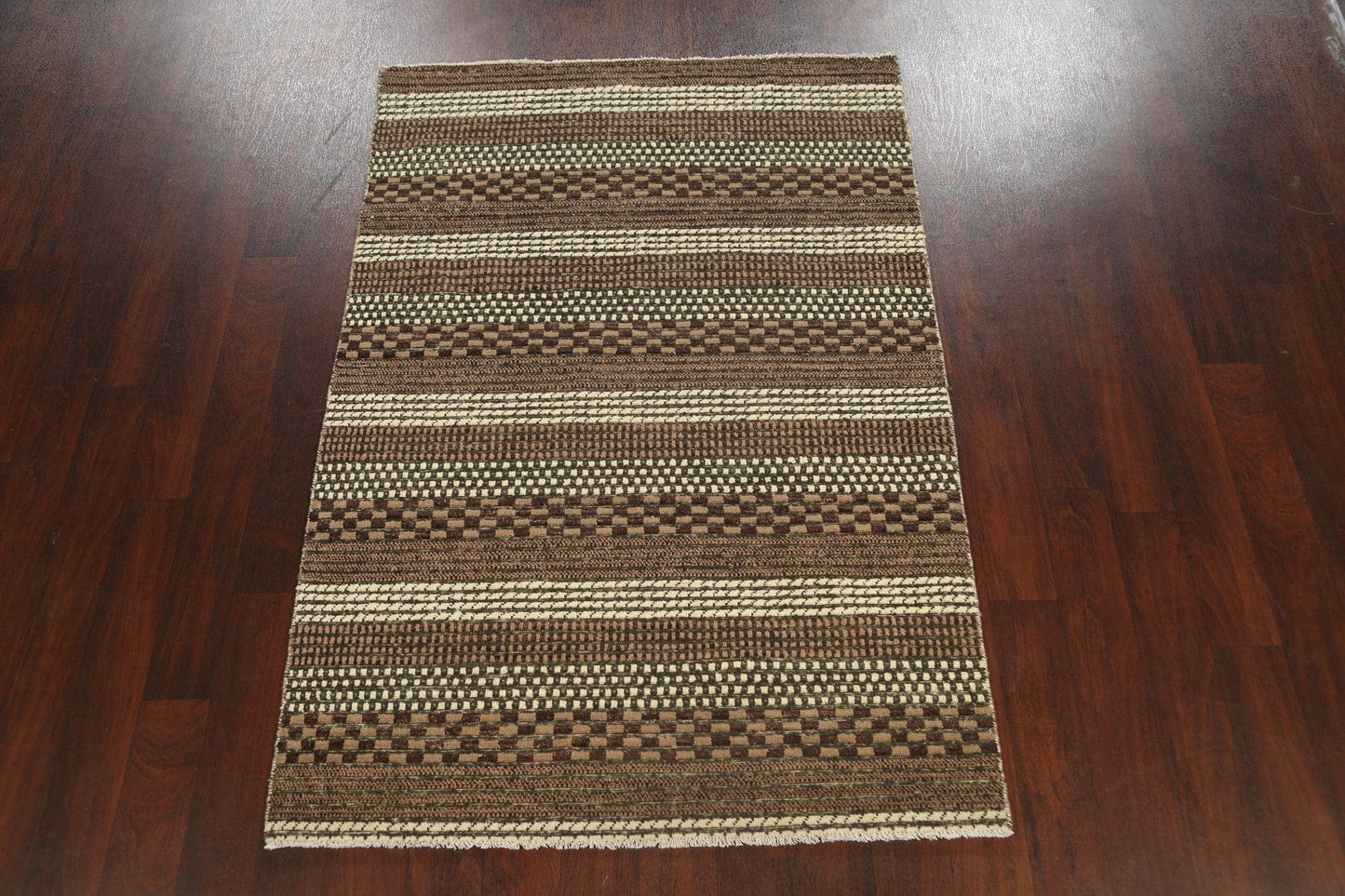 Contemporary Gabbeh Kashkoli Oriental Area Rug 4x6