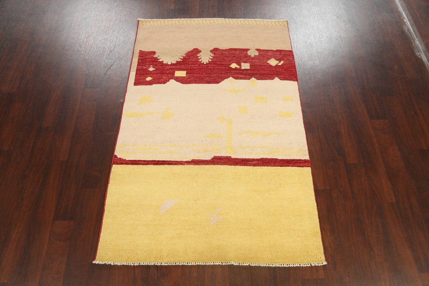 Contemporary Gabbeh Kashkoli Oriental Area Rug 4x6