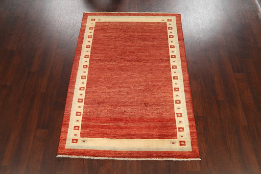 Contemporary Gabbeh Kashkoli Area Rug 4x6