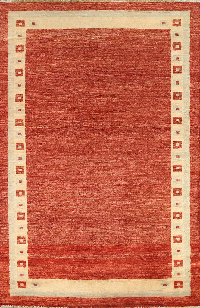 Contemporary Gabbeh Kashkoli Area Rug 4x6