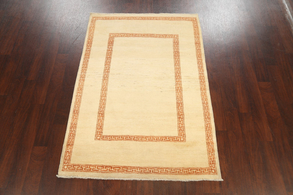 Contemporary Gabbeh Kashkoli Oriental Area Rug 4x6