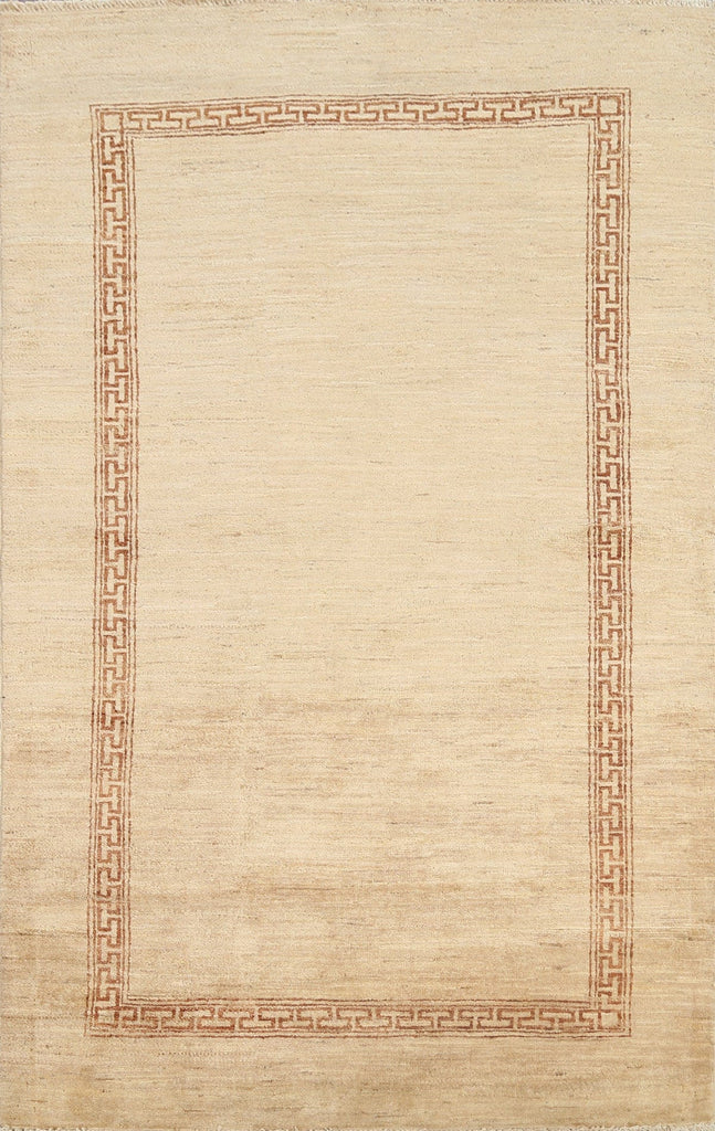 Contemporary Gabbeh Kashkoli Oriental Area Rug 4x6