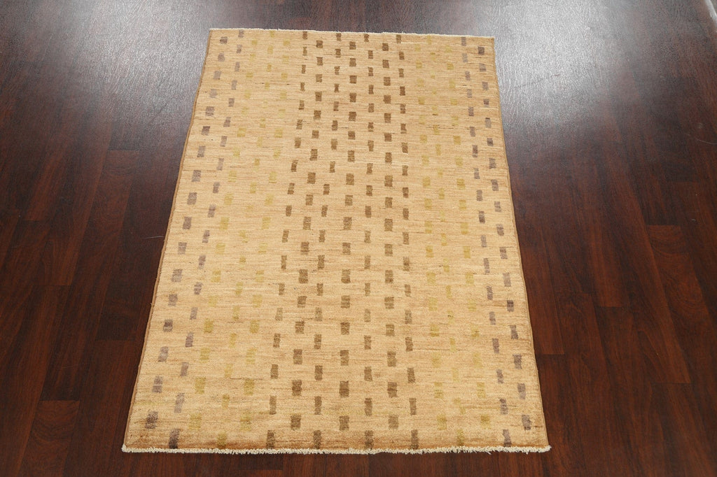 Contemporary Gabbeh Kashkoli Oriental Area Rug 4x6