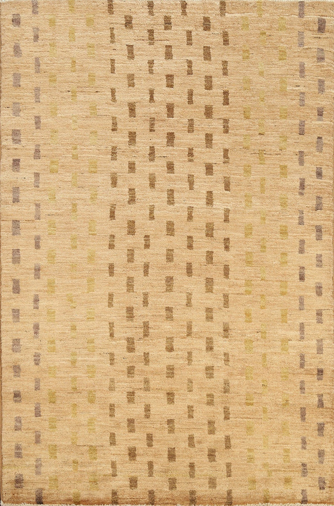 Contemporary Gabbeh Kashkoli Oriental Area Rug 4x6