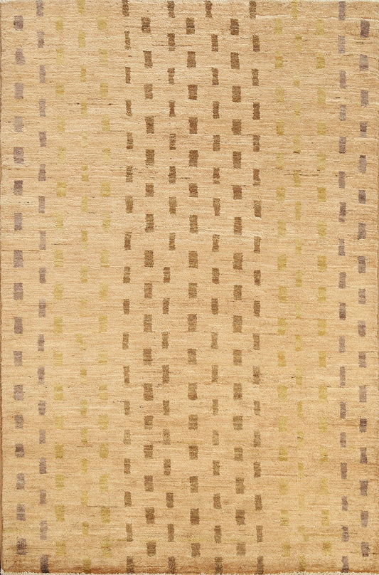 Contemporary Gabbeh Kashkoli Oriental Area Rug 4x6