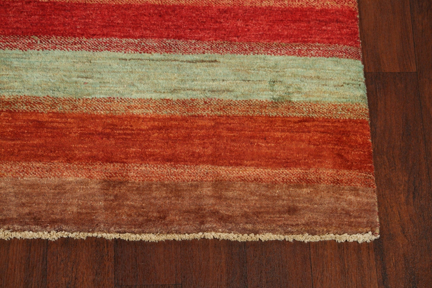 Stripe Contemporary Gabbeh Kashkoli Area Rug 5x6