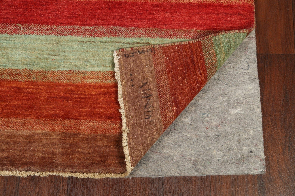 Stripe Contemporary Gabbeh Kashkoli Area Rug 5x6