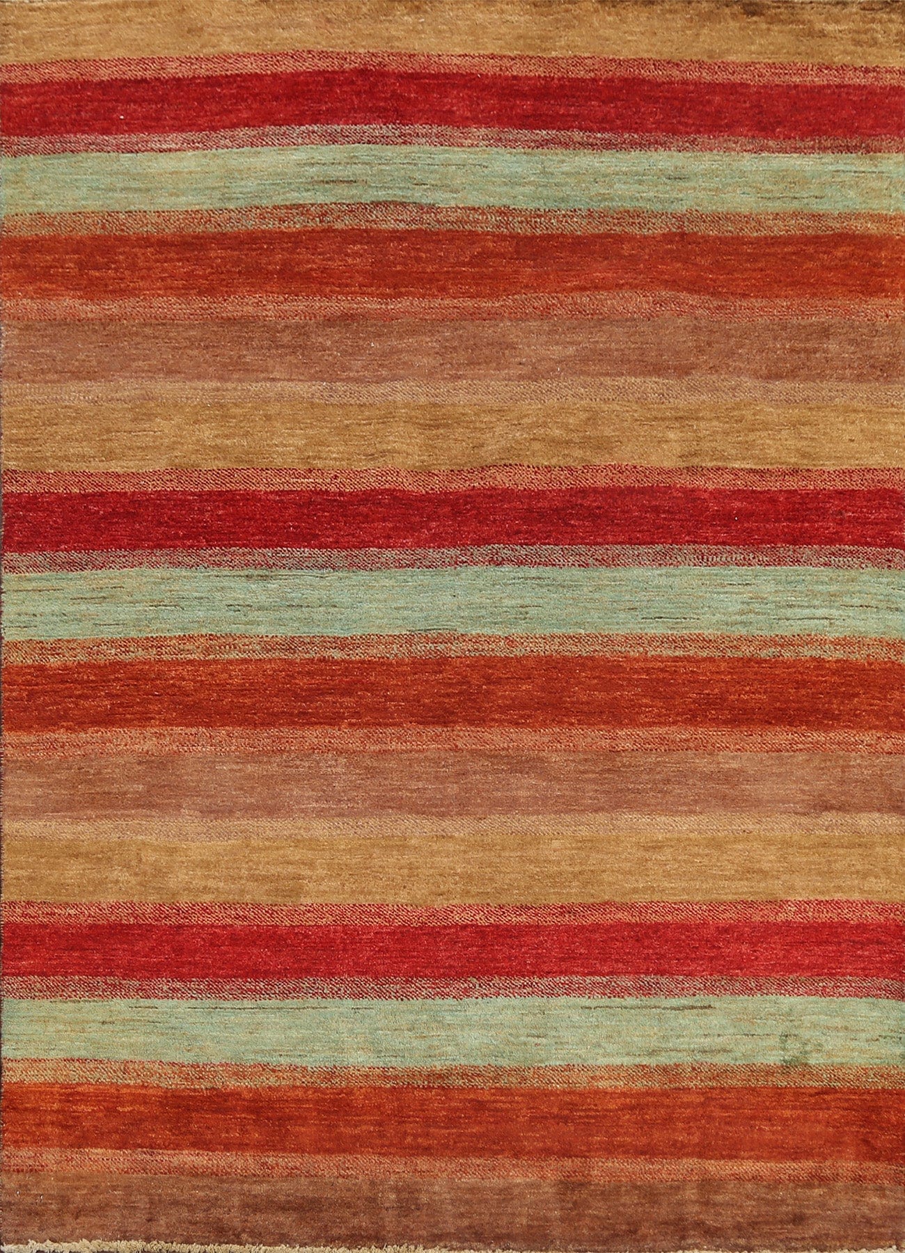 Stripe Contemporary Gabbeh Kashkoli Area Rug 5x6