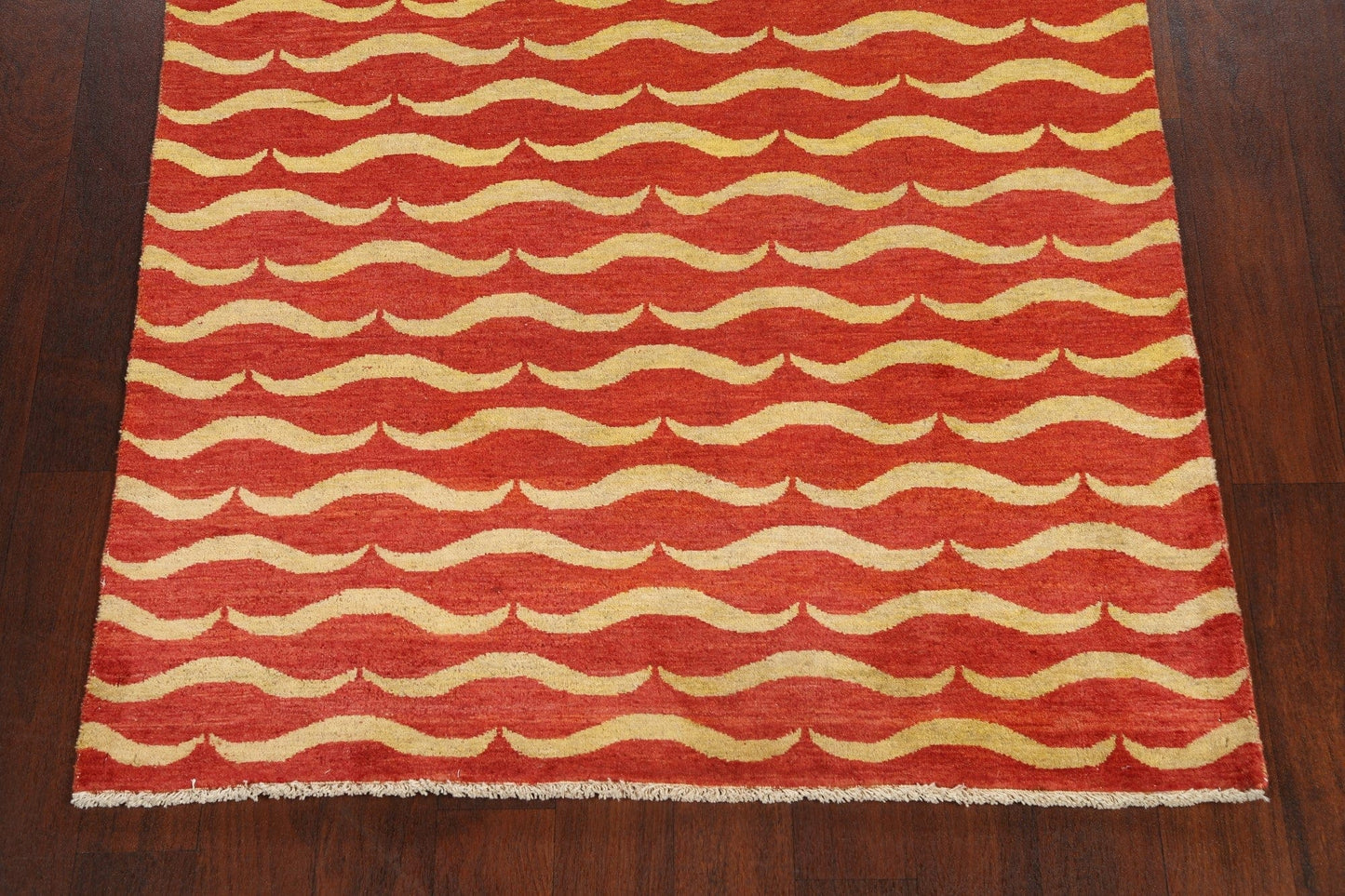 Contemporary Gabbeh Kashkoli Area Rug 4x6