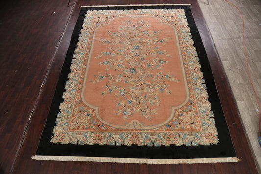 Vegetable Dye Floral Art Deco Nichols Oriental Area Rug 10x14