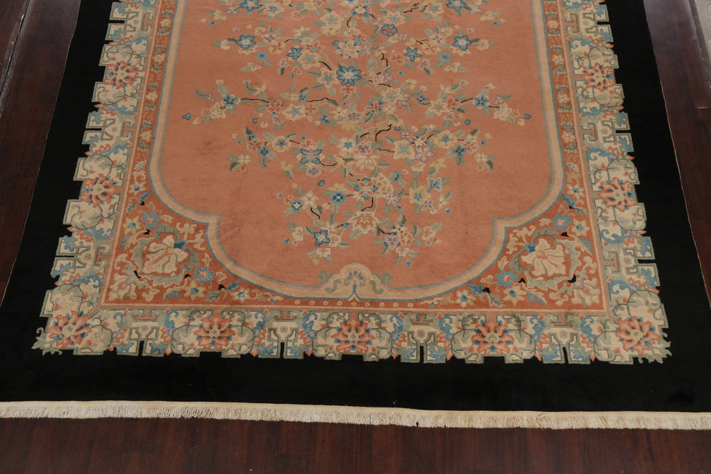 Vegetable Dye Floral Art Deco Nichols Oriental Area Rug 10x14