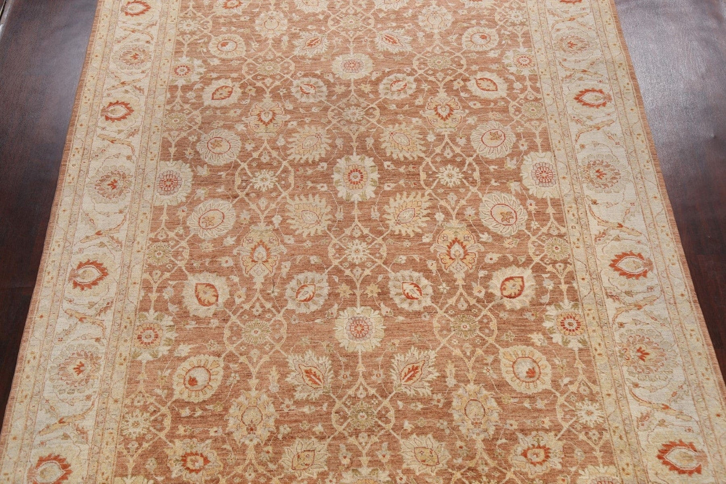 100% Vegetable Dye Floral Ziegler Oriental Area Rug 9x12