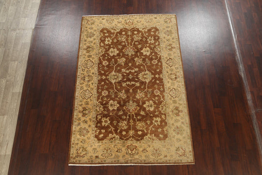 100% Vegetable Dye Floral Oushak Oriental Area Rug 6x8