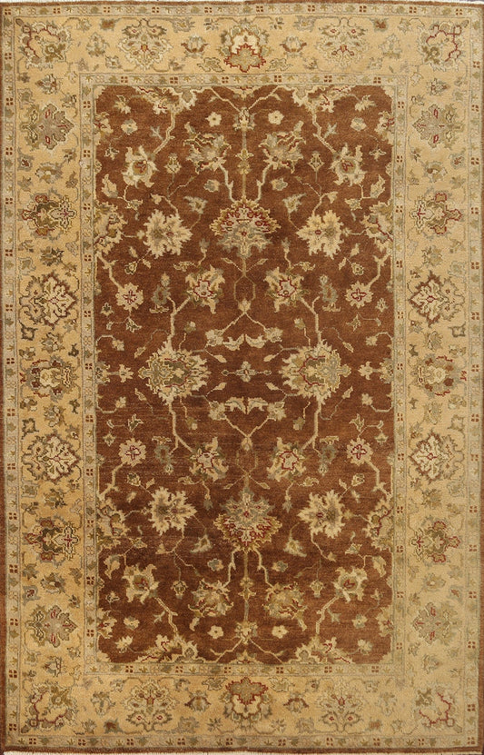 100% Vegetable Dye Floral Oushak Oriental Area Rug 6x8