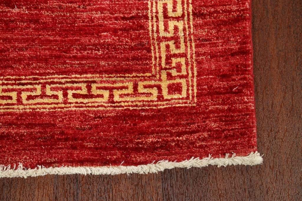 Contemporary Gabbeh Kashkoli Oriental Runner Rug 3x9