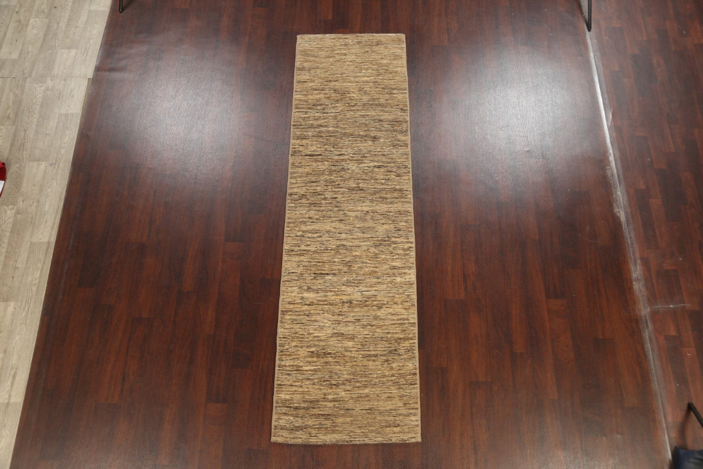 Abstract Modern Gabbeh Kashkoli Oriental Runner Rug 3x10