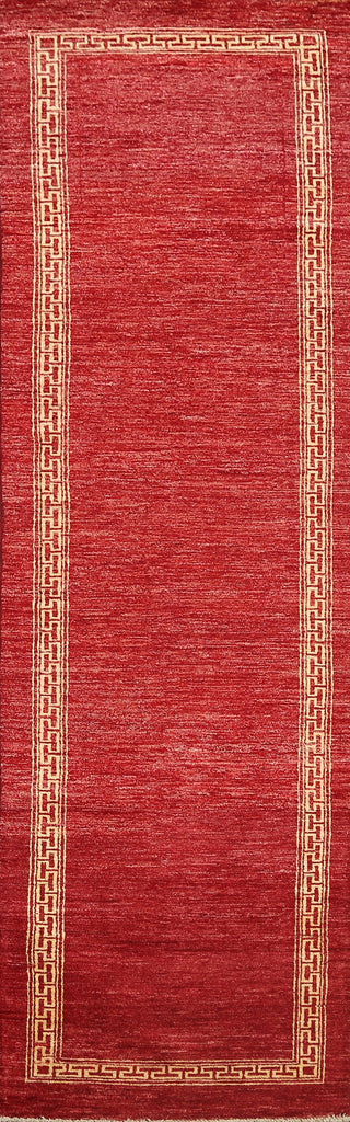 Contemporary Gabbeh Kashkoli Oriental Runner Rug 3x10