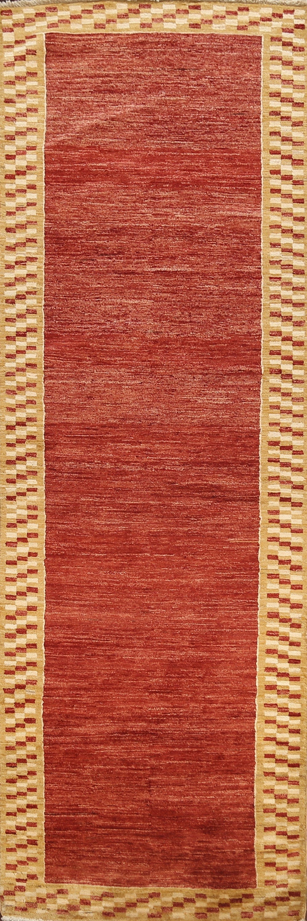 Contemporary Gabbeh Kashkoli Oriental Runner Rug 3x10