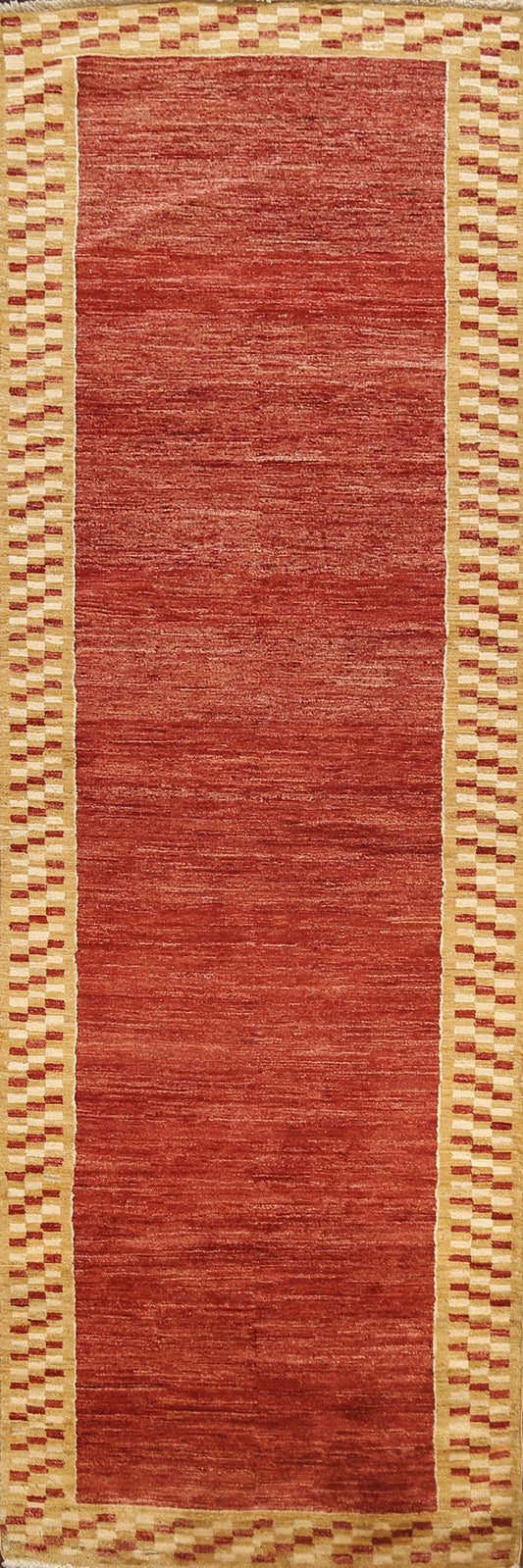 Contemporary Gabbeh Kashkoli Oriental Runner Rug 3x10