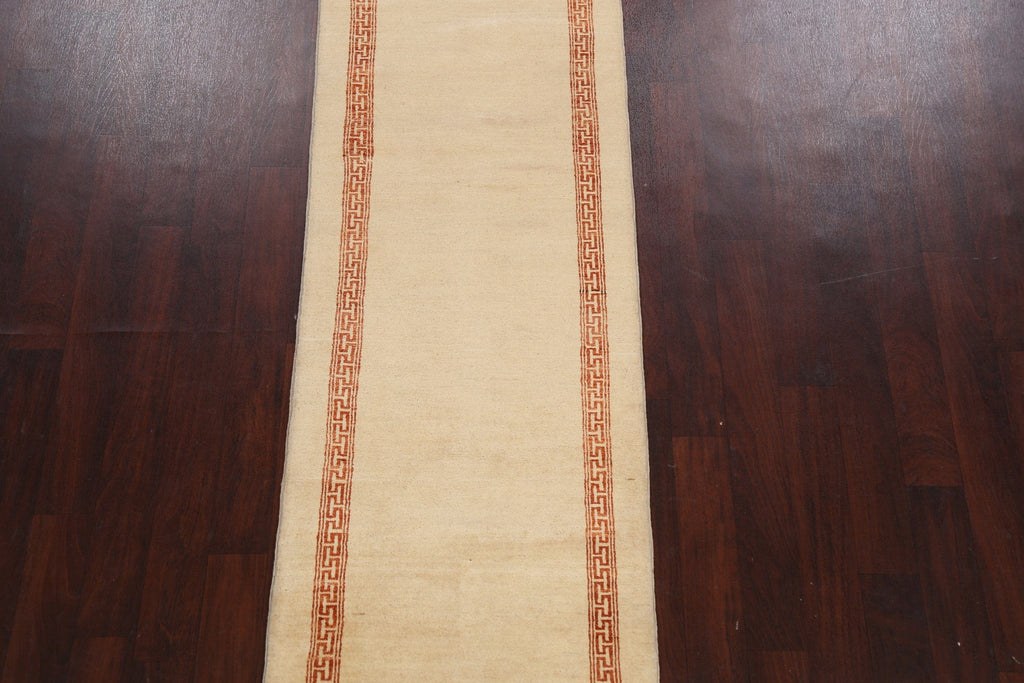 Contemporary Gabbeh Kashkoli Oriental Runner Rug 3x10