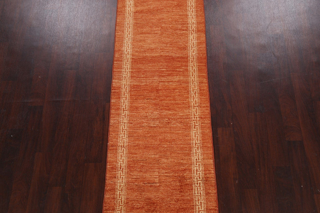 Contemporary Gabbeh Kashkoli Oriental Runner Rug 3x10