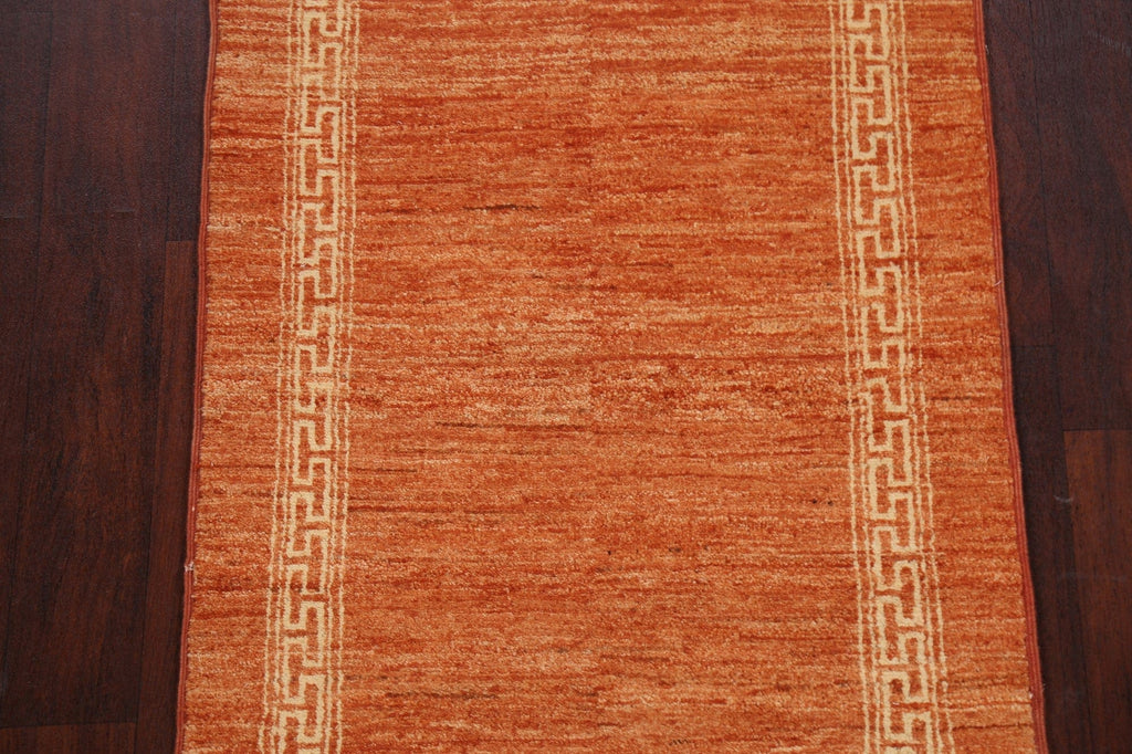 Contemporary Gabbeh Kashkoli Oriental Runner Rug 3x10