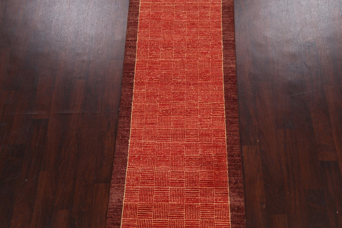 Contemporary Gabbeh Kashkoli Oriental Runner Rug 3x10