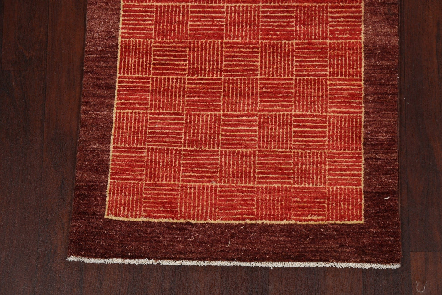 Contemporary Gabbeh Kashkoli Oriental Runner Rug 3x10